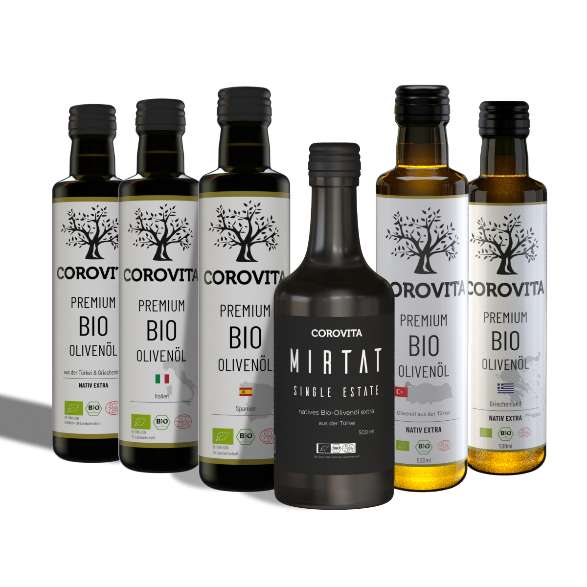 Best of Corovita – Bio-Olivenöl Probierpaket aus vier Ländern