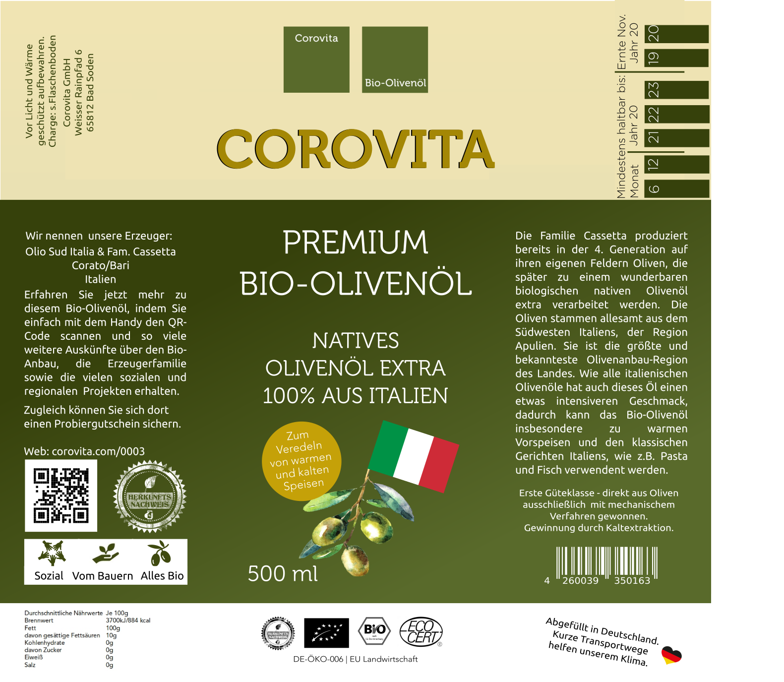 Bio-Olivenöl aus Italien | Apulien